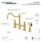 Kingston Brass KS3272PLBS Restoration 8" Bridge Kitchen Faucet W/Sprayer, Brass KS3272PLBS - alternate 5